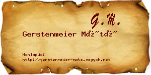 Gerstenmeier Máté névjegykártya
